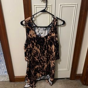 Masseys off the shoulder cheetah print